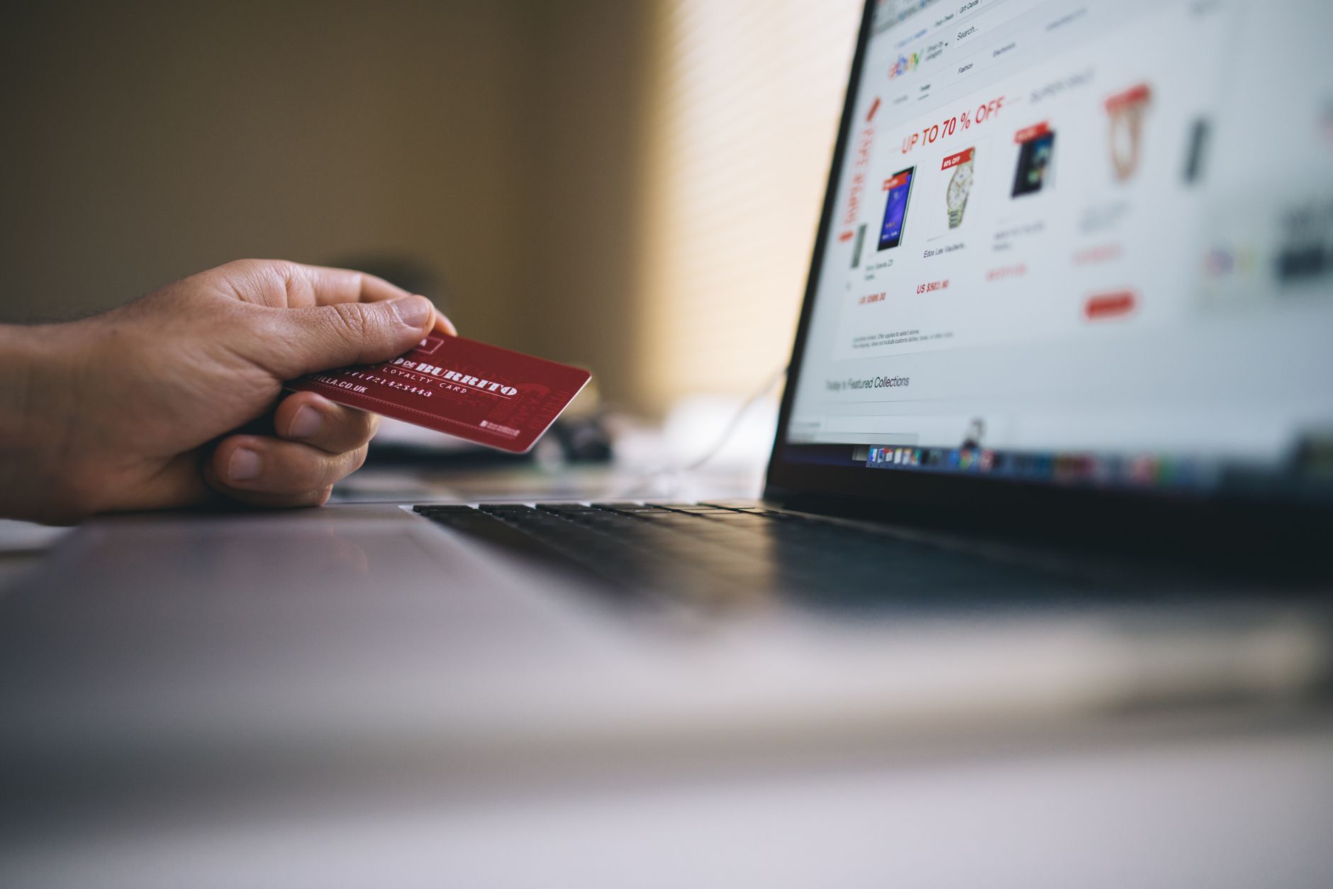 Paiement par carte bancaire pour un achat en ligne