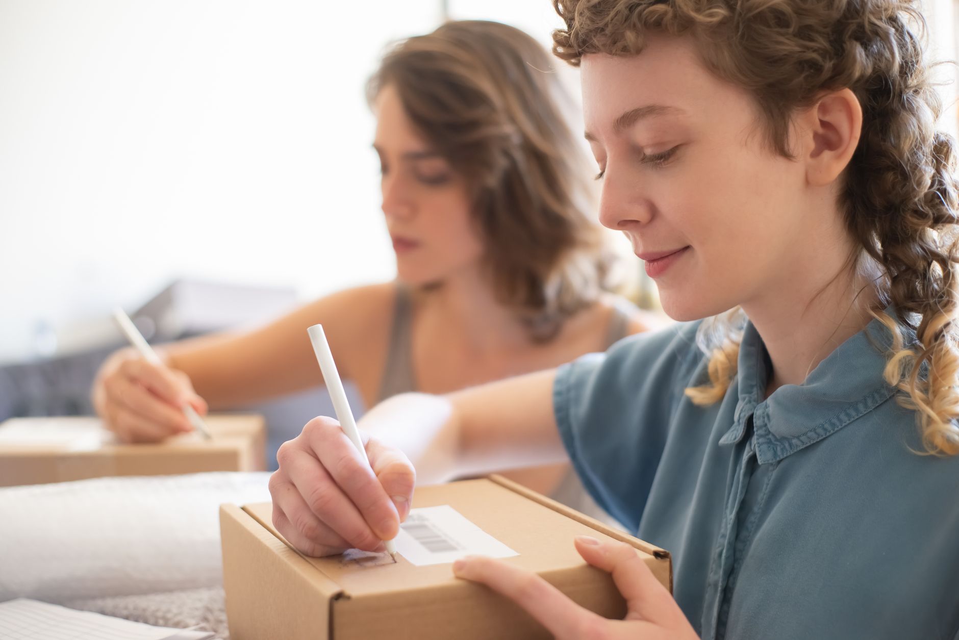 Préparation de colis pour une boutique en ligne
